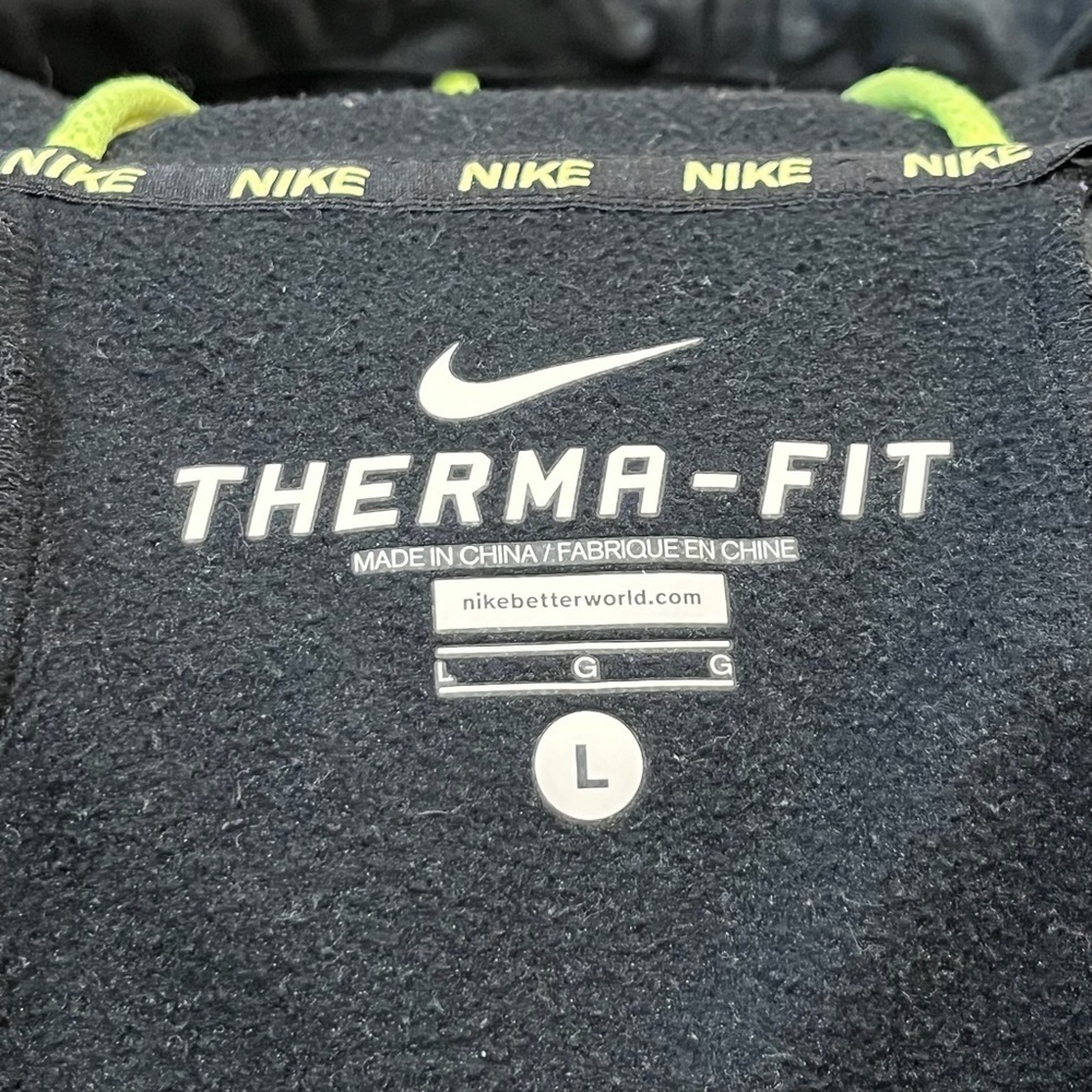 Nike Therma-Fit Black & Gray Fleece Lined Full Zip Sweatshirt - Size Large - Picture 11 of 12